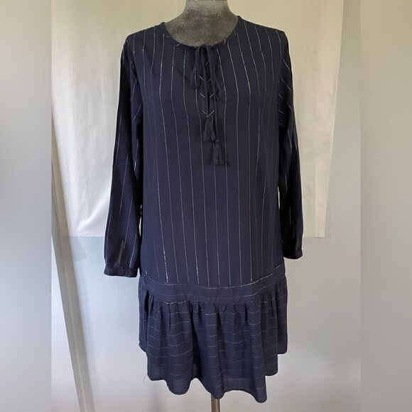 Rails Lydia Panama Stripe Navy Dress Size Medium - Picture 4 of 12
